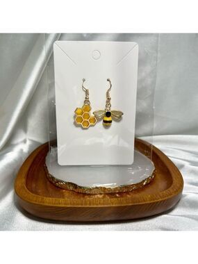 Bee Honeycomb Earrings